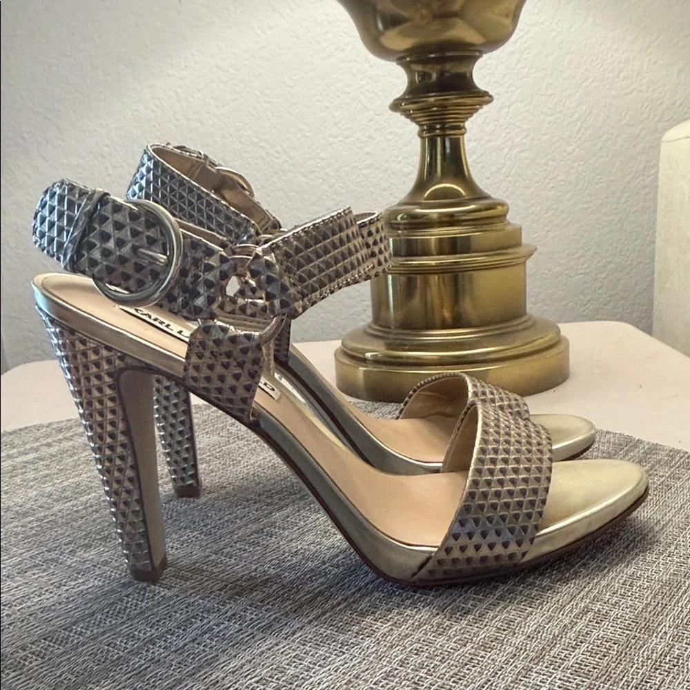 Karl Lagerfeld Gold Women's Heels - Picture 5 of 6